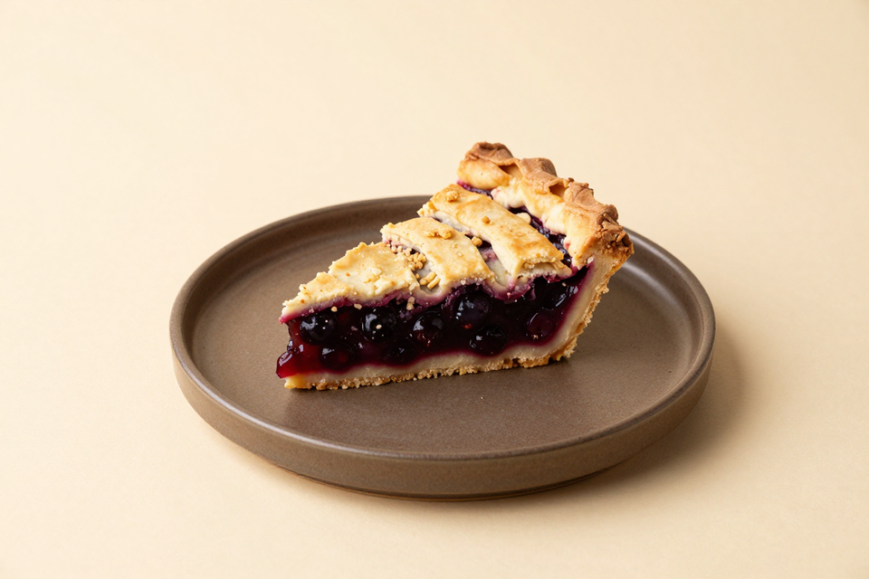 Кусок пирога с ягодами